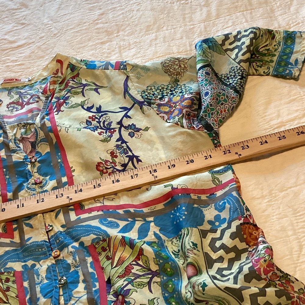 Johnny Was Floral Patterned Tunic Top M - Picture 11 of 12